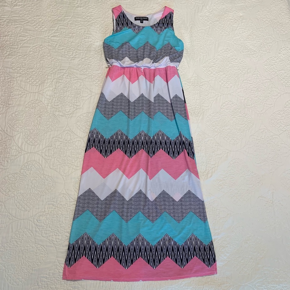 Girls chevron maxi dress size 14.